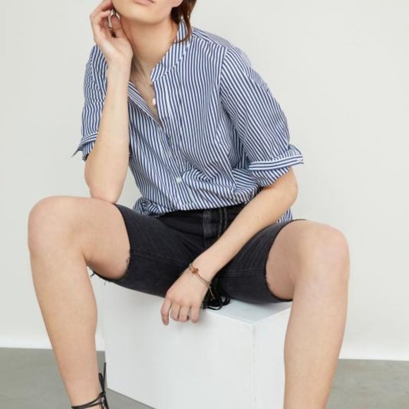 Anthropologie Harshman Navy Stripped Tunic - Picture 5 of 5